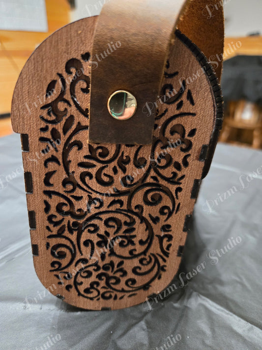 Laser-Cut Wooden Handbag