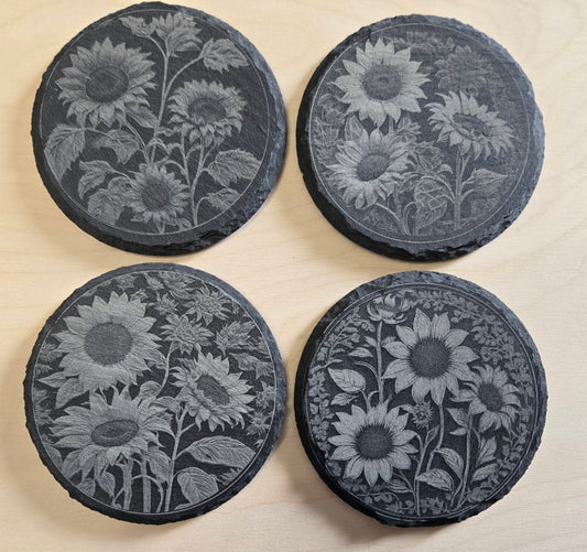 Sunflower Coasters - Set of 4