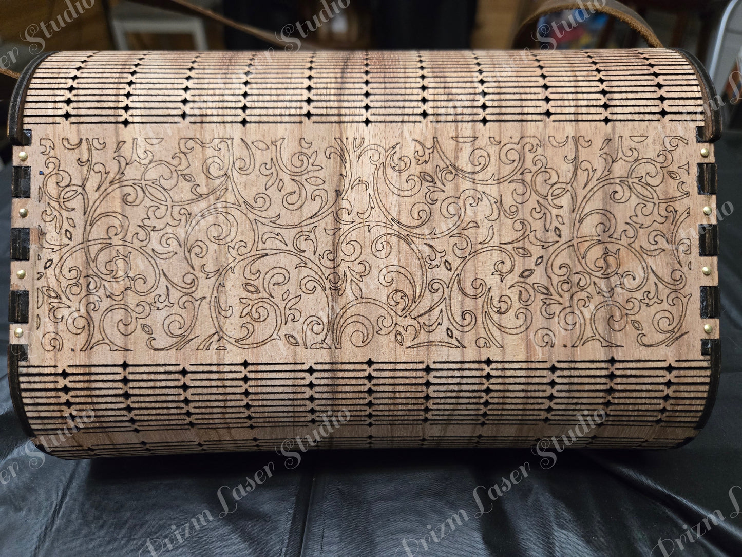 Laser-Cut Wooden Handbag