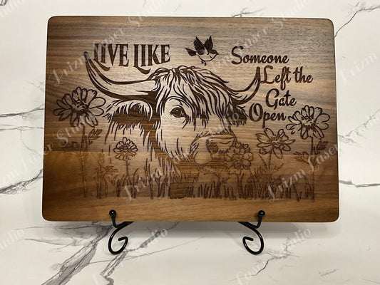 Highland Cow Cutting Board